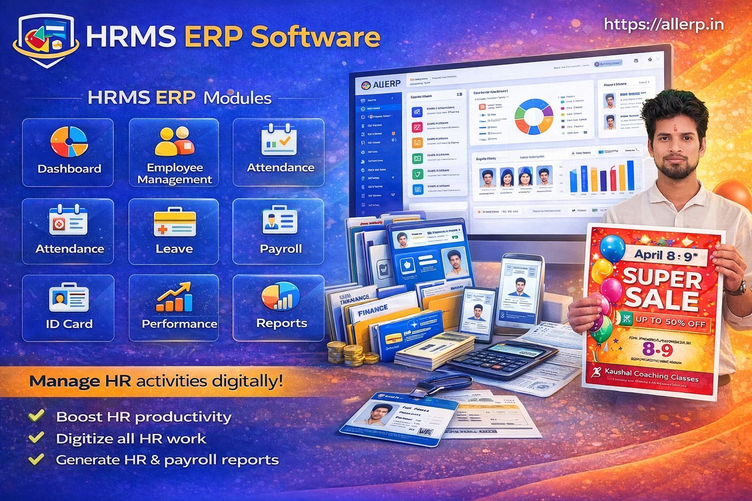 HRMS ERP Software | AllERP – Staff & Payroll Management System