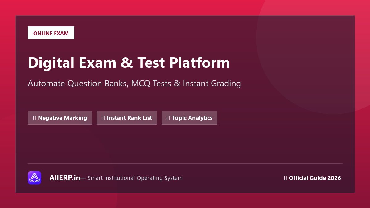 Online Exam System: School और Coaching के लिए Digital Test Platform का Complete Guide
