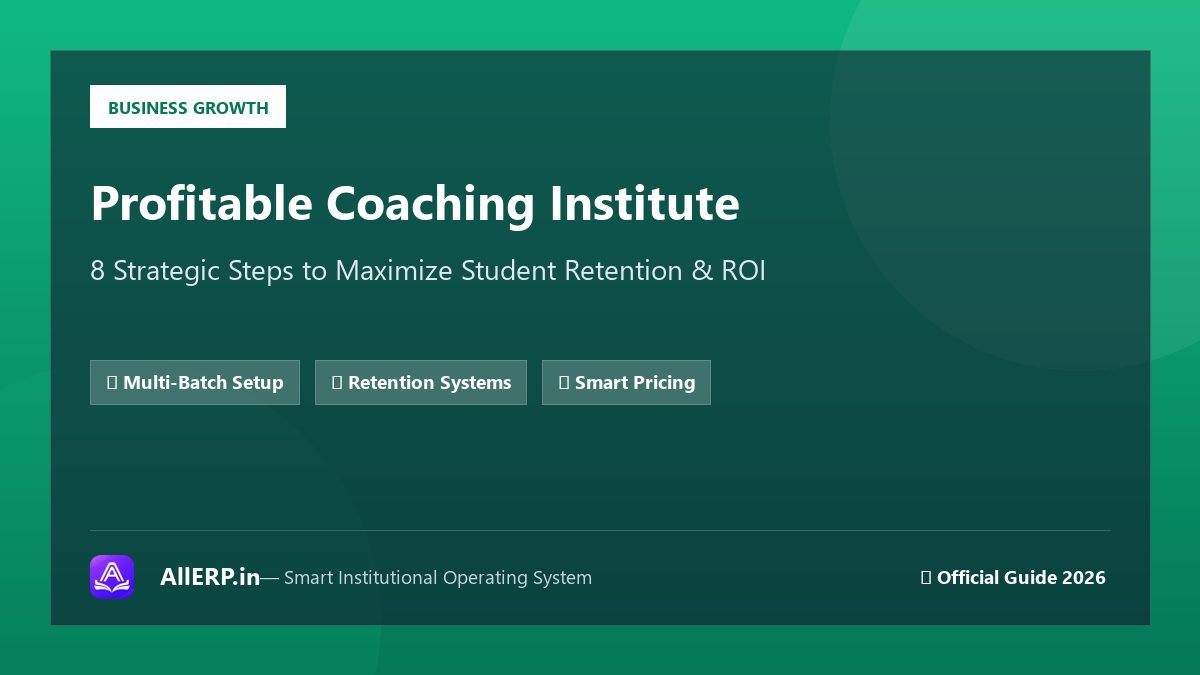 Coaching Institute को Profitable कैसे बनाएं? — 8 Smart Business Strategies