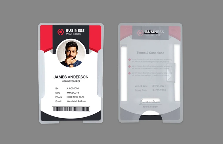 Front and back id design