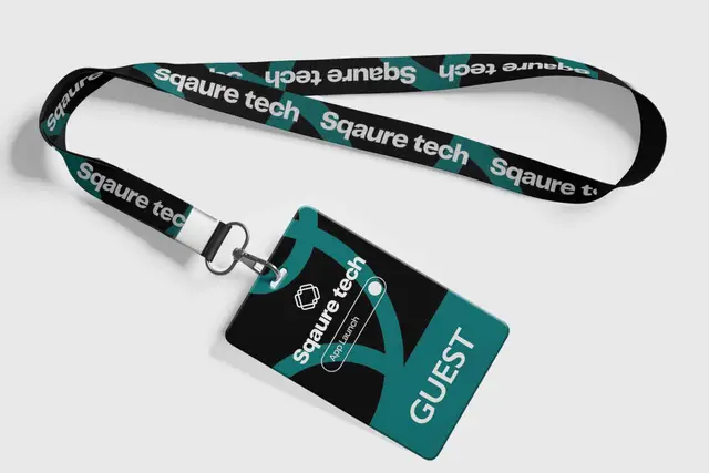 Neon ribbon id cards